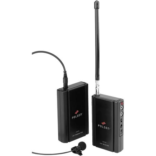 Polsen CAM-2W - Camera-Mountable VHF Wireless System with Omnidirectional Lavalier Mic