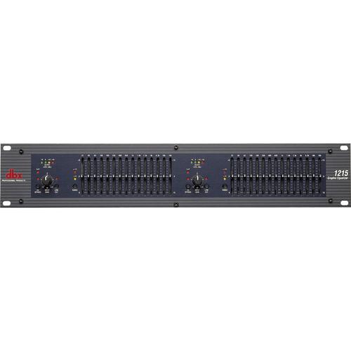 dbx 1215 - Dual Channel 15-Band Graphic Equalizer with Switchable 6 or 15 dB Boost Cut and RF Filtered I O