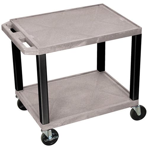 Luxor WT26GYE-B Tuffy Open Shelf A V Cart