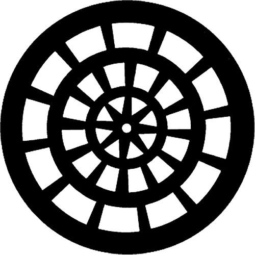 Rosco Standard Steel Gobo #7758 - Rose Window - Size E 37.5mm