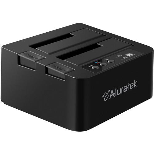 Aluratek USB 3.1 Gen 1 Superspeed Dual Bay External SATA Hard Drive Duplicator