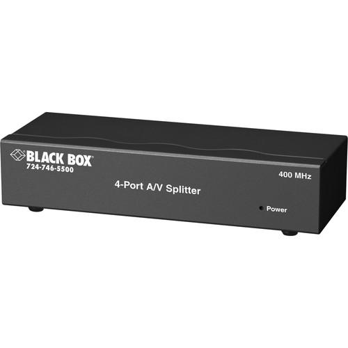 Black Box 2-Port Audio Video Splitter, Black, Box, 2-Port, Audio, Video, Splitter