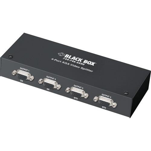 Black Box AC090A 4-Port XGA Video Splitter, Black, Box, AC090A, 4-Port, XGA, Video, Splitter