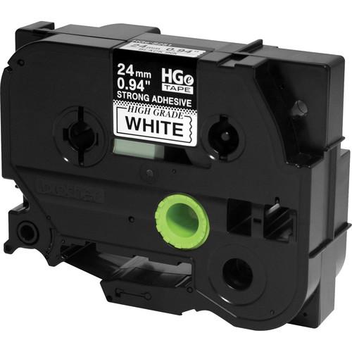 Brother Black on White HGe Tape with Extra Strength Adhesive