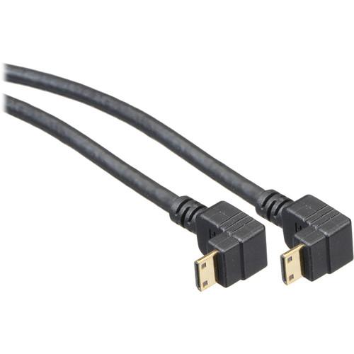 Cineroid HCRB07CRB 27.6" Right-Angle Male Mini-HDMI to Male Mini-HDMI Cable