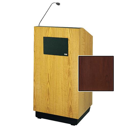 Da-Lite Lexington Special Needs Adjustable Floor Lectern with Microphone and Premium Sound System