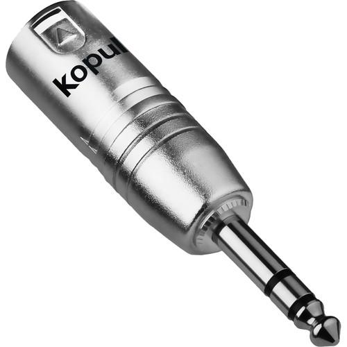 Kopul 1 4" TRS Male to 3-Pin XLR Male Barrel Adapter