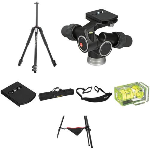 Manfrotto MT055XPRO3 Aluminum Tripod with 405 Pro Digital Geared Head Deluxe Kit