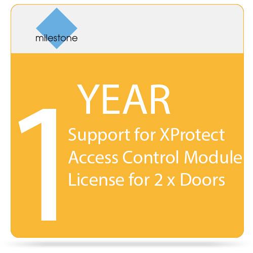 Milestone 1-Year SUP for XProtect Access Control Module License for 2 x Doors