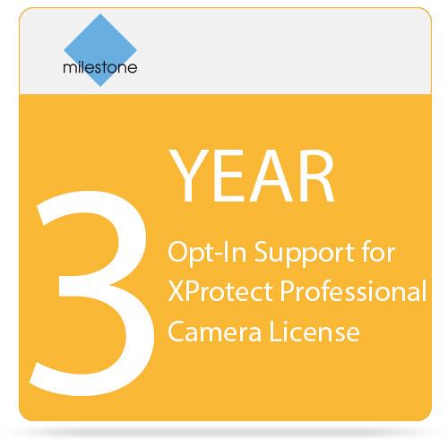 Milestone 3-Year Opt-In Support For XProtect Professional Camera License