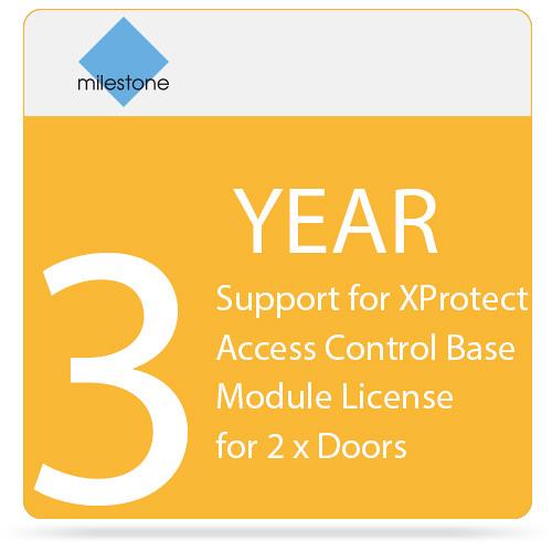 Milestone 3-Year SUP for XProtect Access Control Base Module License for 2 x Doors