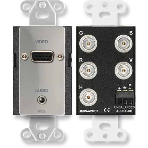 RDL DS-AVMB2 Audio and Video Monitor BNC Panel