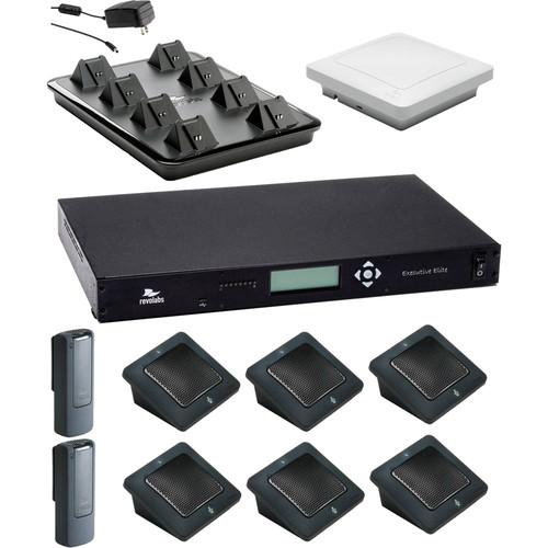 Revolabs Executive Elite 8 Channel Wireless System with 6 Directional Microphones & 2 Wearable Microphones