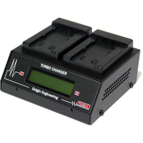 Dolgin Engineering TC200-i-TDM Two-Position Simultaneous Battery Charger for Panasonic VW-VBG6 and CGA-E 625