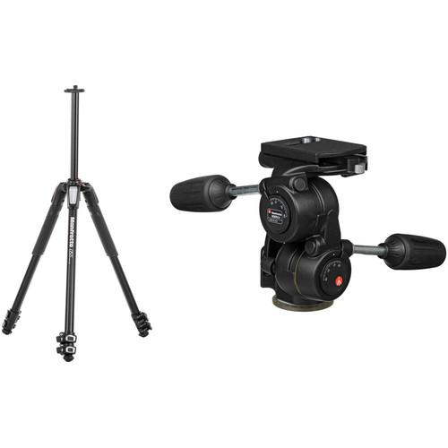 Manfrotto MT055XPRO3 Aluminum Tripod with 808RC4 3-Way Pan Tilt Head Kit