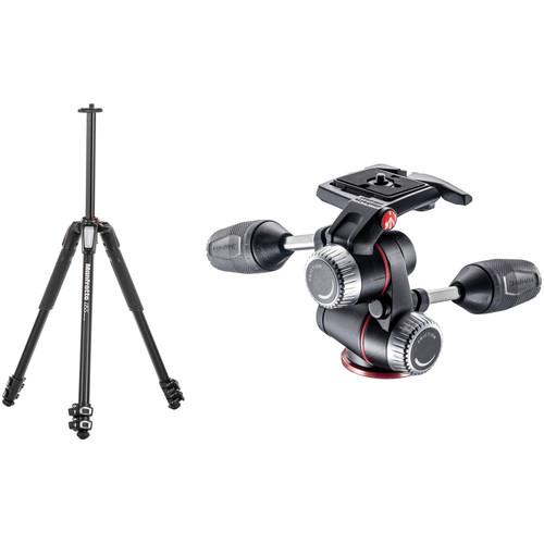 Manfrotto MT055XPRO3 Aluminum Tripod with MHXPRO-3W 3-Way Pan Tilt Head Kit
