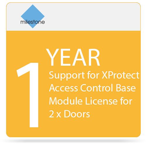 Milestone 1-Year SUP for XProtect Access Control Base Module License for 2 x Doors
