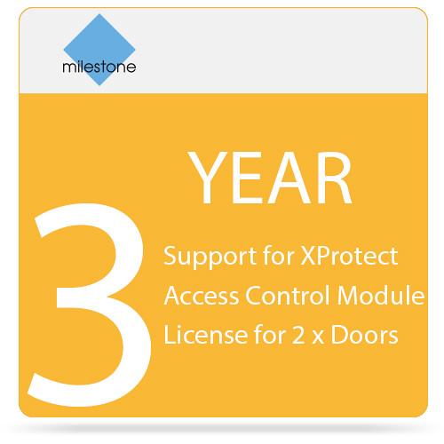 Milestone 3-Year SUP for XProtect Access Control Module License for 2 x Doors