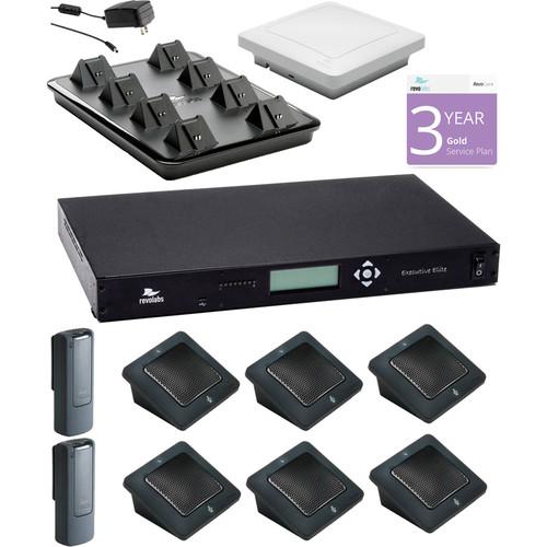 Revolabs Executive Elite 8 Channel Wireless System with 6 Directional Microphones & 2 Wearable Microphones