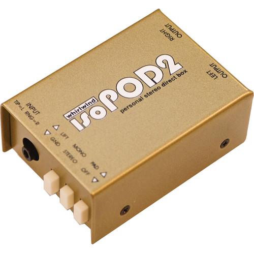 Whirlwind Isopod2 Passive Stereo Direct Box with 1 8" Unbalanced Input and XLR Balanced Outputs