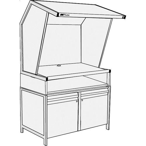 GTI CVX-3052 TS SC Color Viewing Station with Table Stand and Storage Cabinet