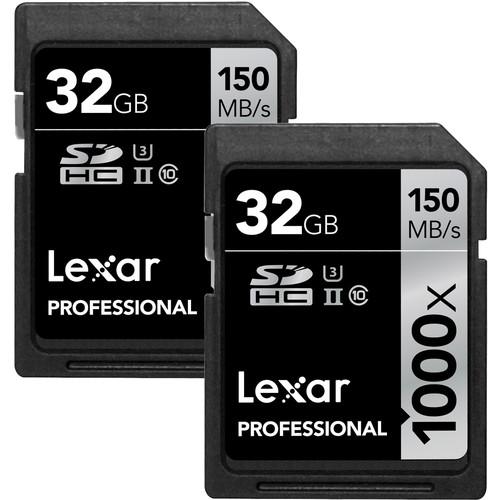 Lexar 32GB Professional 1000x UHS-II SDHC Memory Card