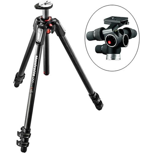 Manfrotto MT055CXPRO3 Carbon Fiber Tripod with 405 Pro Digital Geared Head Kit