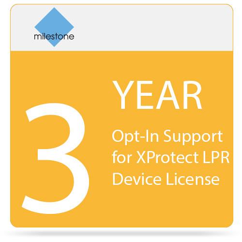 Milestone 3-Year Opt-In SUP for XProtect LPR Device License