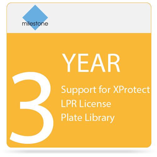 Milestone 3-Year SUP for XProtect LPR License Plate Library