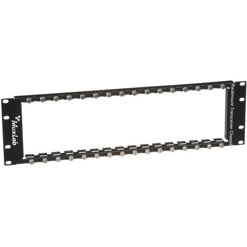 MuxLab 3U 16-Port Rackmount IP Transceiver Chassis