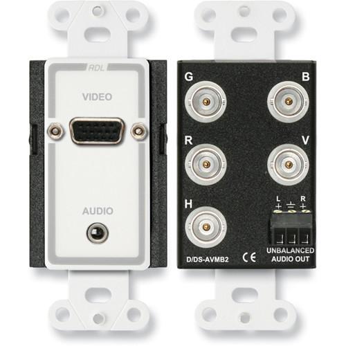 RDL D-AVMB2 Audio and Video Monitor BNC Panel