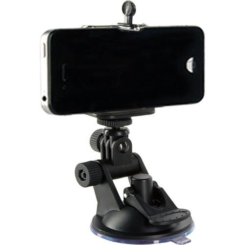 SHILL Simple Suction Cup Mount with Smartphone and GoPro Adapters