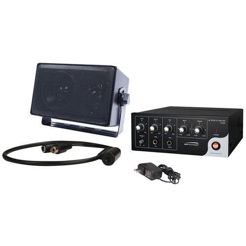 Speco Technologies 2WAK2 Two2-Way Audio Kit with 15W RMS Amplifier, Line-Level Microphone, & 4" Wall-Mount 70 25V Speaker