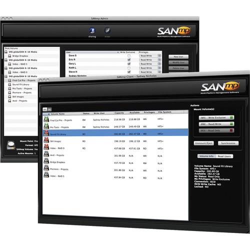 Studio Network Solutions SANmp - Fibre and iSCSI SAN Sharing Software, Studio, Network, Solutions, SANmp, Fibre, iSCSI, SAN, Sharing, Software
