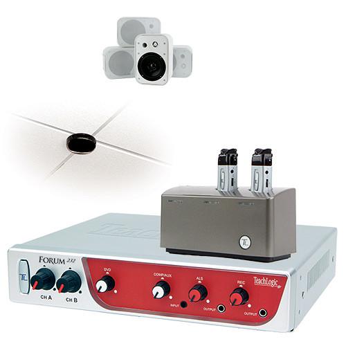 TeachLogic IRF-2655 Forum 232 Wireless Microphone System with Four Wall Mount Speakers