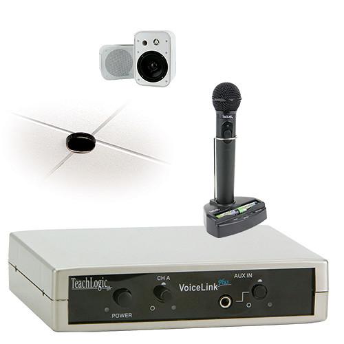TeachLogic IRV-3350 VoiceLink Plus Wireless Microphone System with 2 Wall-Mount Speakers