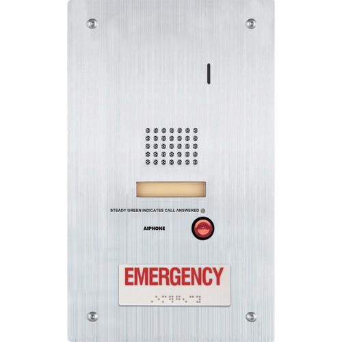 Aiphone IS-SS-RA-R Stainless Steel Flush Mount Audio Door Station with Emergency Call Button