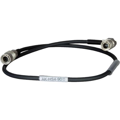Ambient Recording AK-HS4-90 0 4-Pin Hirose to 4-Pin Hirose Right-Angle Power Supply Cable