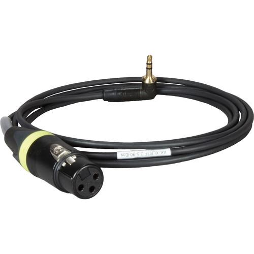 Ambient Recording AK-XLR3F 3.5-90 EOS, 3-Pin XLRF to 1 8" Stereo Plug Right Angle