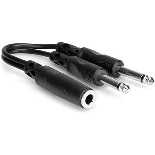 Hosa Technology 1 4" Female to Dual 1 4" Male Y-Cable