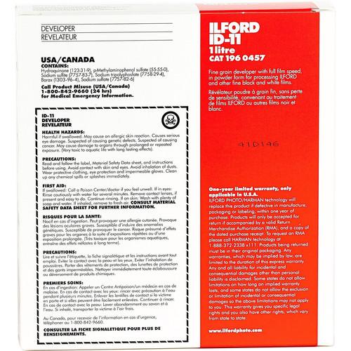 Ilford ID-11 Film Developer for Black & White Film - Makes 1 Liter