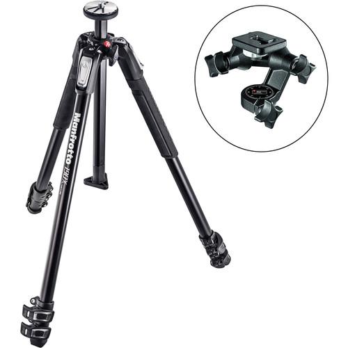 Manfrotto MT190X3 Aluminum Tripod with 056 3-D Junior Pan Tilt Head