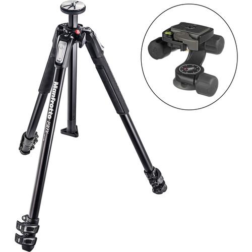 Manfrotto MT190X3 Aluminum Tripod with 460MG 3D Magnesium Head with RC2 Quick Release