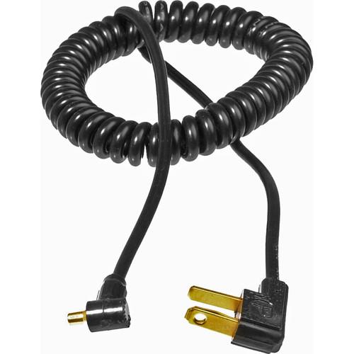 Paramount G2-6C - Hasselblad "CF" Long Tip PC Male to Household - Gold Plated, Coiled - 21" to 5