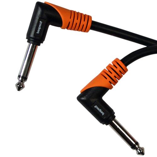 Bespeco Right-Angle 1 4" Mono Jack to Right-Angle 1 4" Mono Jack Instrument Cable
