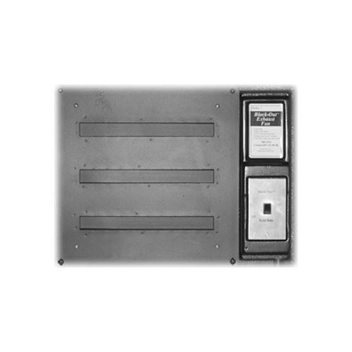 Delta 1 Black-Out Exhaust Fan with 12" Louvers