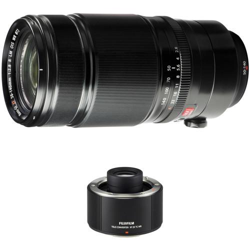 FUJIFILM XF 50-140mm f 2.8 R LM OIS WR Lens with 2x Teleconverter Kit