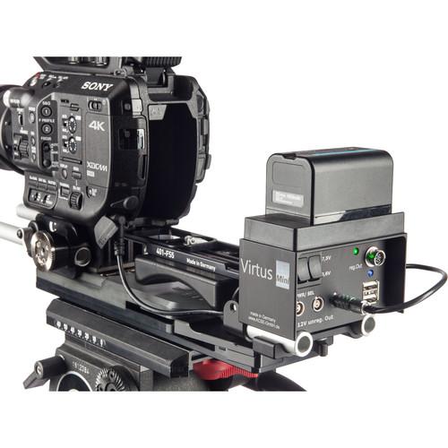 Chrosziel LWS Baseplate for Sony FS5 with Virtus Mini Power Distribution Box