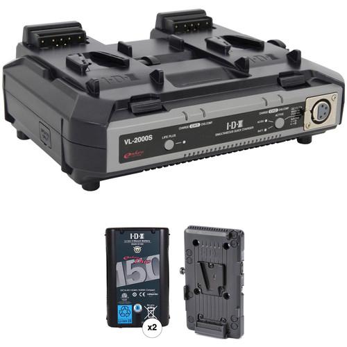 IDX System Technology Endura Duo-150 V-Mount 2-Battery Kit for Blackmagic URSA