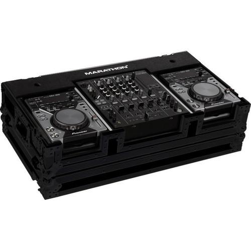 Marathon MA-CDJ12WBLK Flight Road Coffin Case for Two Turntables and One 10" Mixer